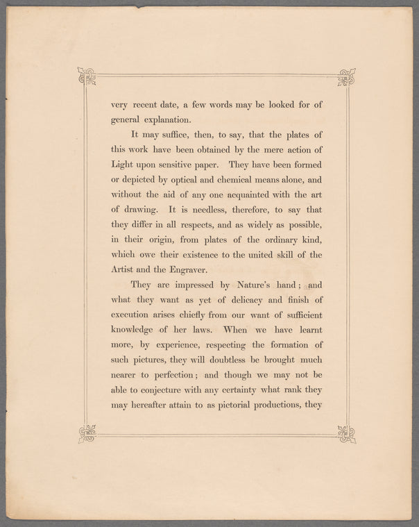 The pencil of nature