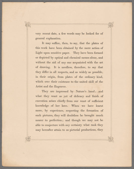 The pencil of nature