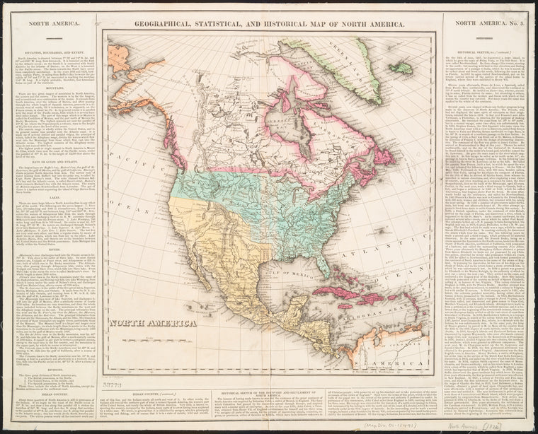 Geographical, statistical, and historical map of North America