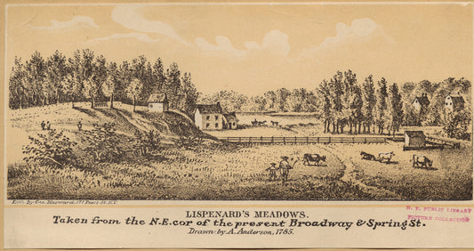 Lispenard's Meadows: Taken from the N.E. cor. of the present Broadway & Spring St