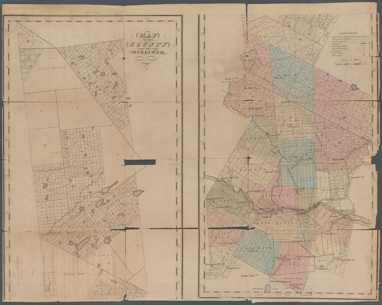 Map of the county of Herkimer