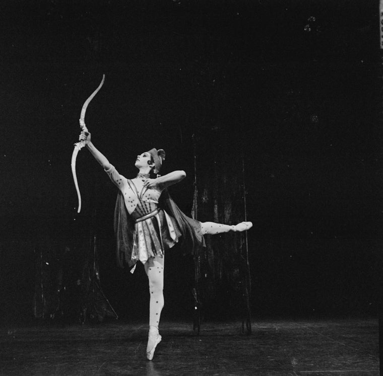 New York City Ballet production of "A Midsummer Night's Dream" with Gloria Govrin as Hippolyta, choreography by George Balanchine (New York)