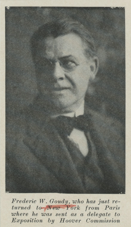 Frederic W. Goudy.
