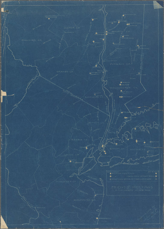 [Map of] Friends' in the vicinity of New York.