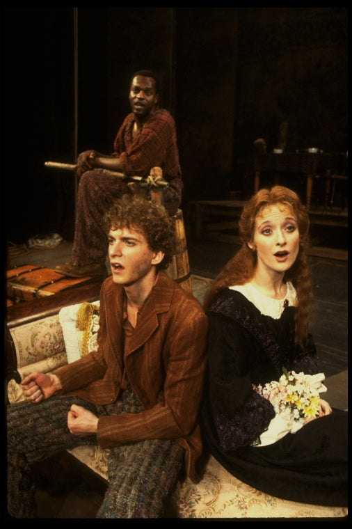 Actors (L-R) Ron Richardson, Daniel Jenkins & Patti Cohenour in a scene fr. the original cast of the Broadway musical "Big River." (New York)