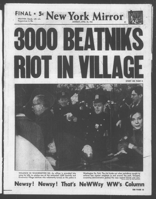 3000 Beatniks riot in the village