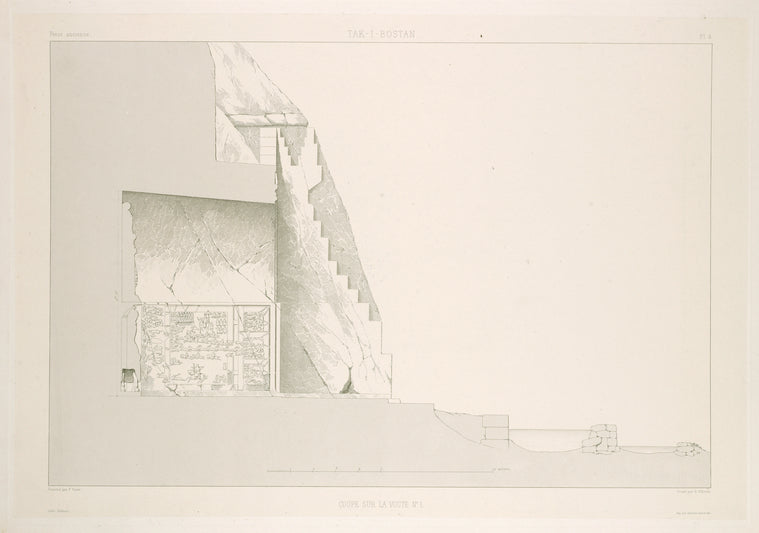 Tak-i Bostan. Coupe sur la voûte no. 1