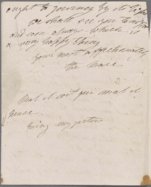 Autograph letter signed to Thomas Jefferson Hogg, 2 March 1815