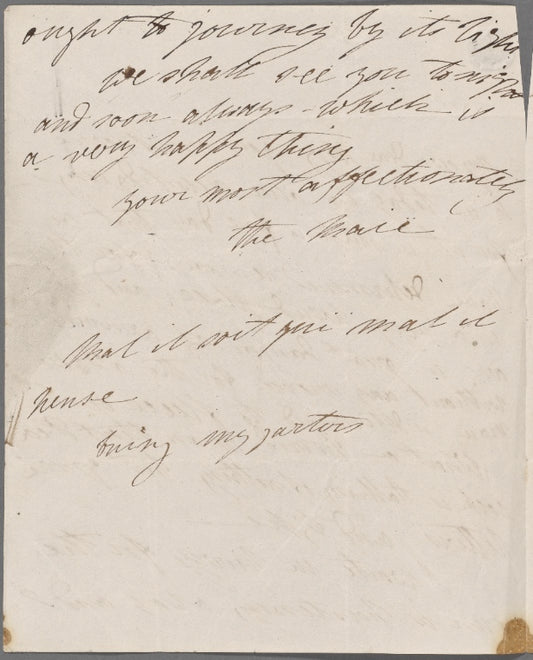 Autograph letter signed to Thomas Jefferson Hogg, 2 March 1815