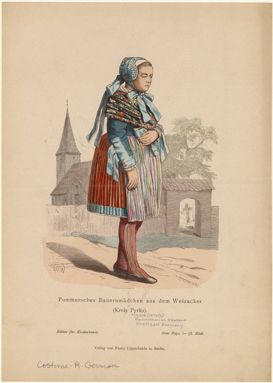 Pommersches Bauernmädchen aus dem Weizacker (Kreis Pyritz)