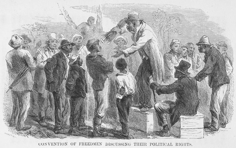 Convention of freedmen discussing their political rights