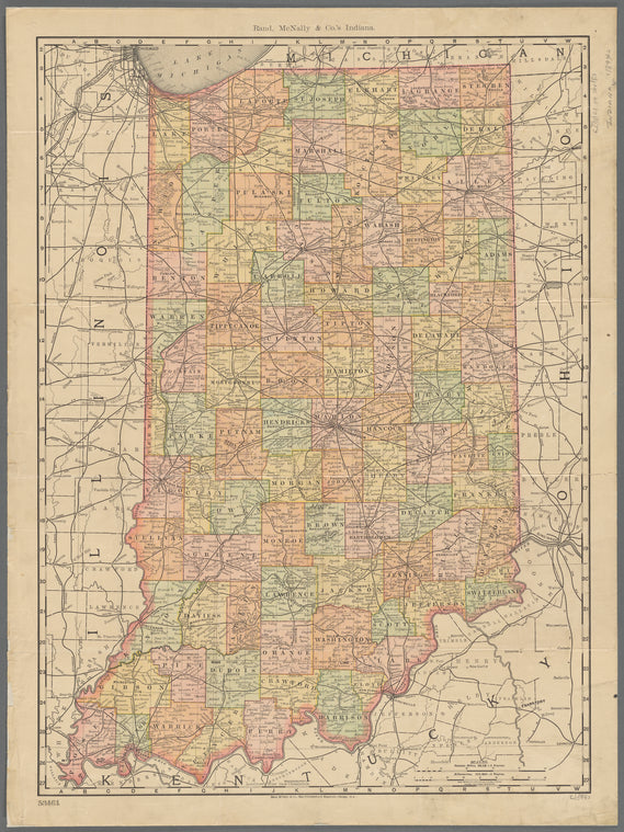 Rand, McNally & Co.'s Indiana
