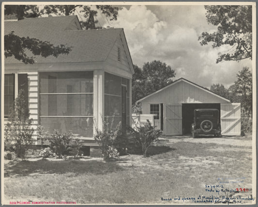 House and garage at Magnolia Homesteads, Lauderdale County, Mississippi