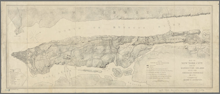 Map of New York City and of Manhattan Island with the American defences in 1776