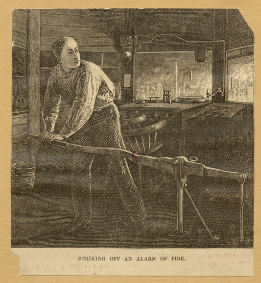 Striking off an alarm of fire