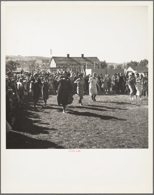 Egg and spoon race at the first Westmoreland Fair, Pennsylvania