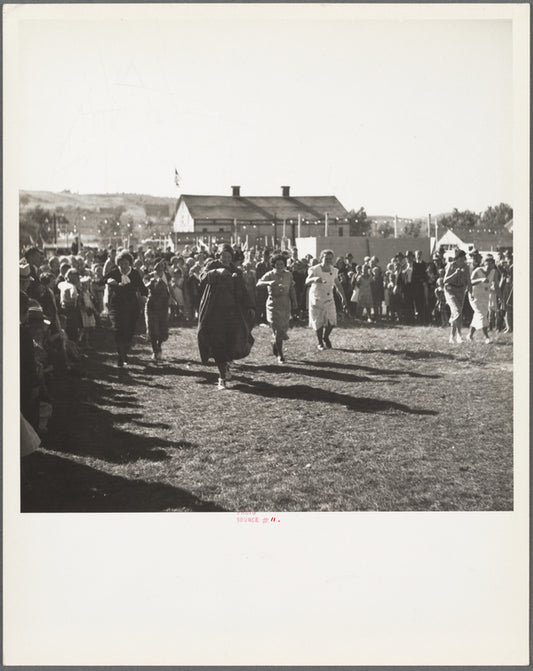 Egg and spoon race at the first Westmoreland Fair, Pennsylvania