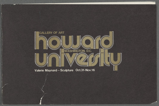 Leaflet for "Valerie Maynard - Sculpture" exhibition at Howard University Gallery of Art