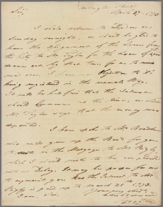 Letter to -- --