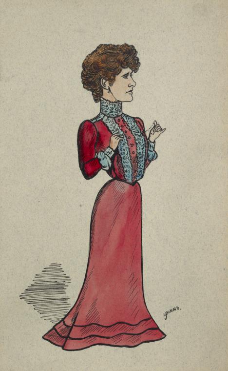 Caricature of Ellen Terry