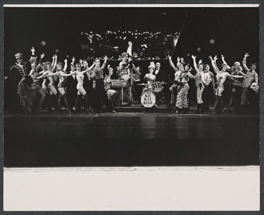 Robert Salvio [center] and unidentified others in the 1968 tour of the stage production Cabaret