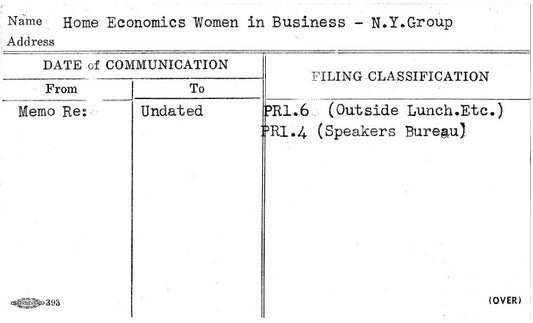 Home Economics Women in Business - N.Y.Group