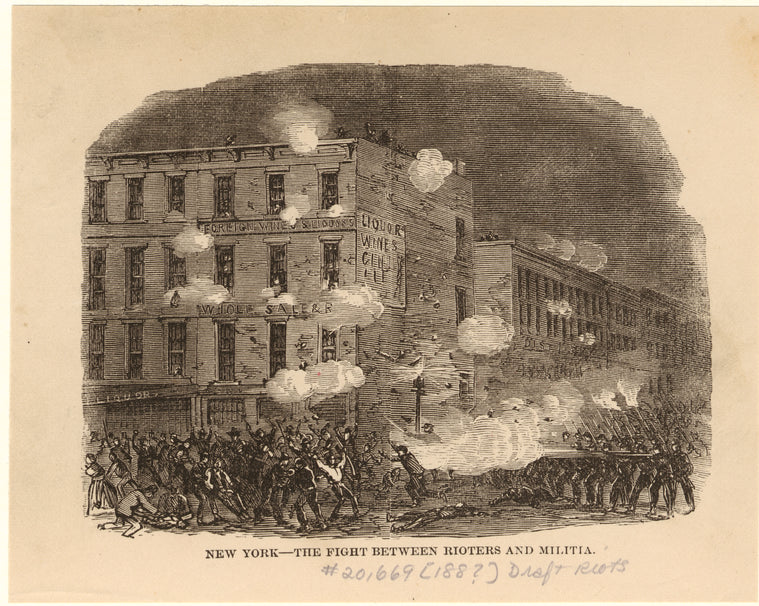 New York -- the fight between rioters and militia