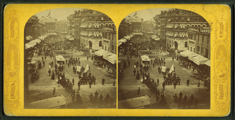 Scollay's square, parade on Decoration Day.