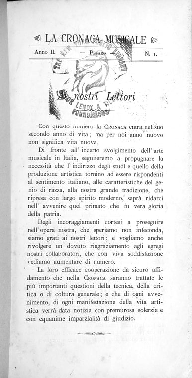 La Cronaca musicale