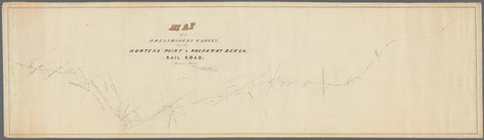 Map of a preliminary survey for the Hunters Point & Rockaway Beach Rail Road