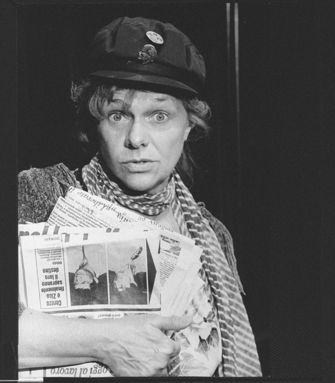 Estelle Parsons in a scene from the NY Shakespeare Festival production of the play "Orgasmo Adulto Escapes From The Zoo".