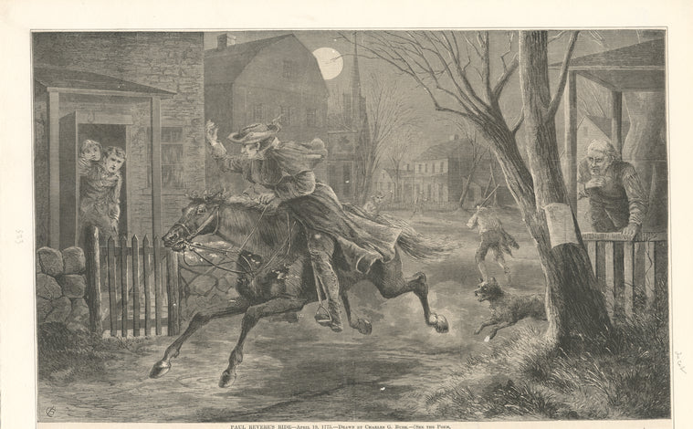 Paul Revere's ride, April 19, 1775.