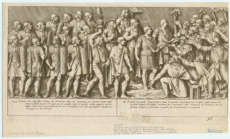 Dacians asking Trajan for clemency, the Second Dacian War, 105-106