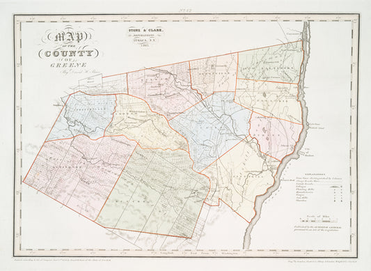 Map of the county of Greene