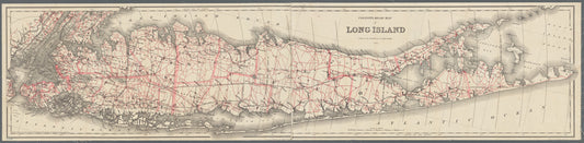 Colton's road map of Long Island