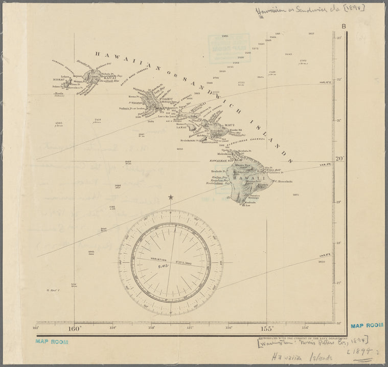 Hawaiian or Sandwich Islands