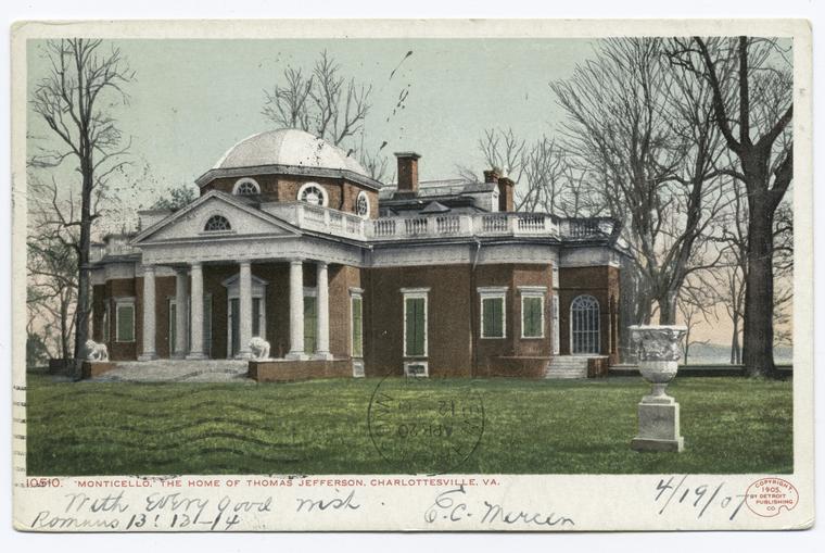 Home of Thomas Jefferson, Monticello, Charlottesville, Va.