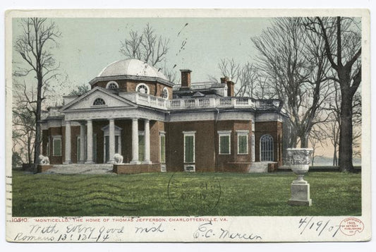 Home of Thomas Jefferson, Monticello, Charlottesville, Va.