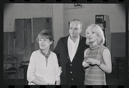 Lotte Lenya, Harold Prince and Jill Haworth in rehearsal for the stage production Cabaret