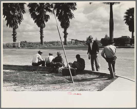 Negro beanpickers hitchhiking near Belle Glade, Florida