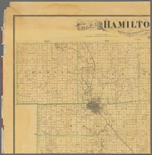 Map of Hamilton County, Iowa : drawn from actual surveys and the county records