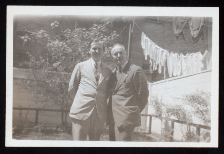 Dr. Shirley Quimby and Harry Houdini in Houdini's backyard