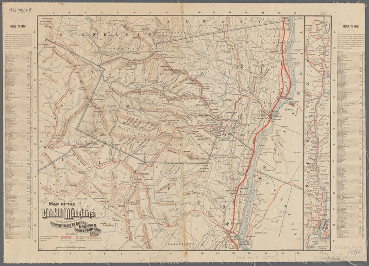 Map of the Catskill Mountains