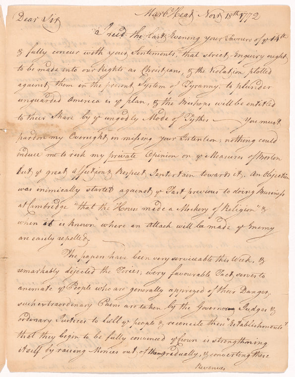 Letters from Elbridge Gerry