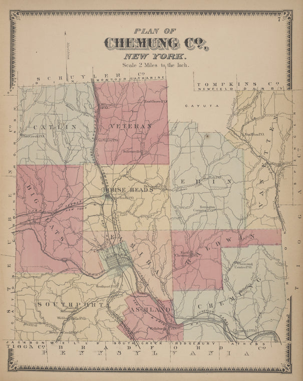 Plan of Chemung Co., New York