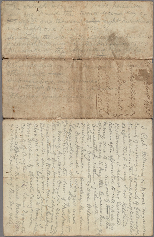 Holograph bond agreement (in divers hands) signed to John Williams, [3 December 1814]