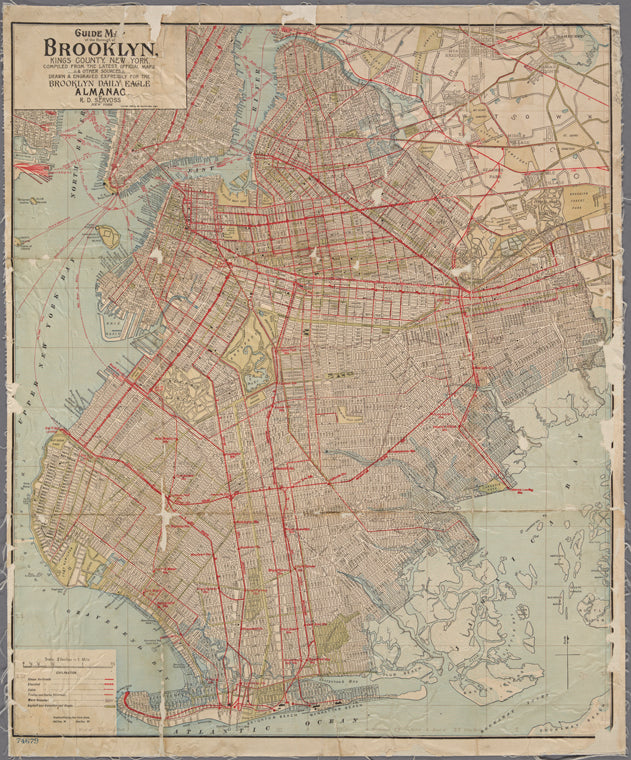 Guide map of the borough of Brooklyn, Kings County, New York: compiled from the latest official maps & other sources