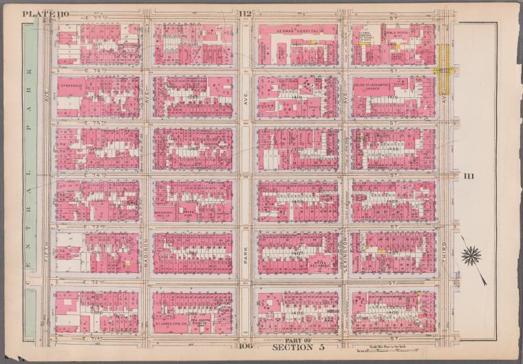 Bounded by E. 77th Street, Third Avenue, E. 71st Street and (Central Park) Fifth Avenue