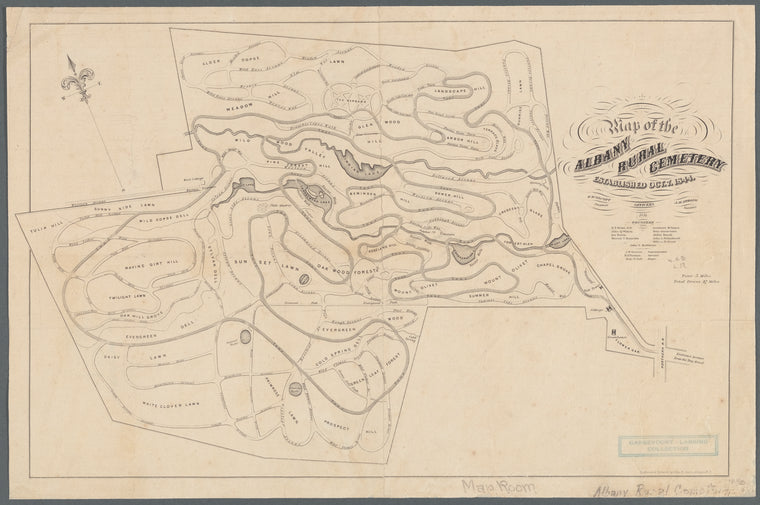 Map of the Albany Rural Cemetery, established Oct. 7 1844