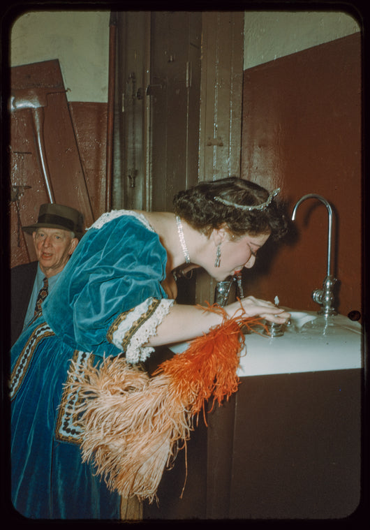 Chorus alto Betty Stone in costume for Lucia di Lammermoor at the Metropolitan Opera
